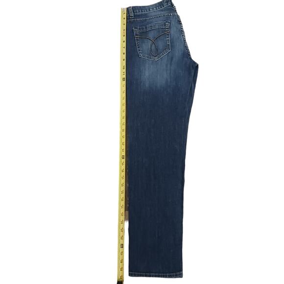 Brooke Y2K Calvin Klein Jeans Women's Sz 28 Dark Blue Denim Embroidered VINTAGE - Picture 15 of 16